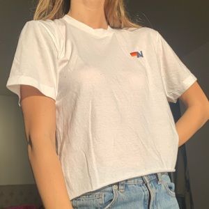AVIATOR NATION 🌈 BASIC TEE BOYFRIEND CROPPED CUT